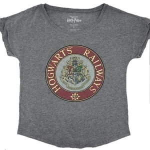 Harrry Potter Hogwartz Short Sleeve Tee Gray